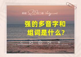 强的多音字和组词是什么?