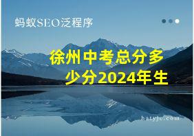 徐州中考总分多少分2024年生