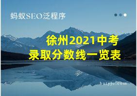 徐州2021中考录取分数线一览表