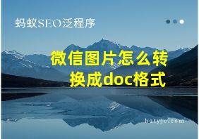 微信图片怎么转换成doc格式