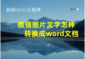 微信图片文字怎样转换成word文档