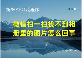 微信扫一扫找不到相册里的图片怎么回事