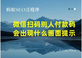 微信扫码别人付款码会出现什么画面提示