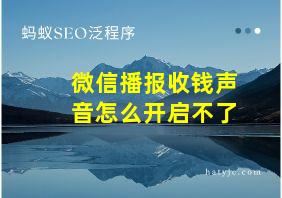 微信播报收钱声音怎么开启不了