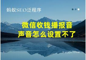 微信收钱播报音声音怎么设置不了