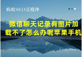 微信聊天记录有图片加载不了怎么办呢苹果手机