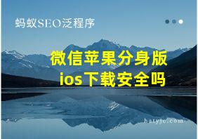 微信苹果分身版ios下载安全吗