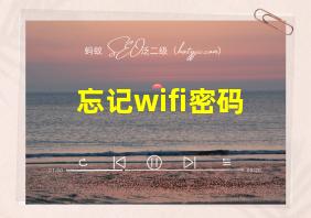 忘记wifi密码