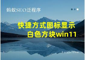 快捷方式图标显示白色方块win11