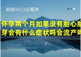 怀孕两个月如果没有胎心胎芽会有什么症状吗会流产吗