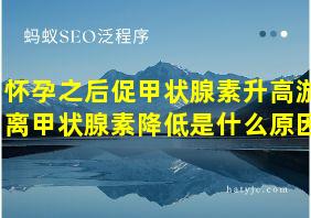 怀孕之后促甲状腺素升高游离甲状腺素降低是什么原因