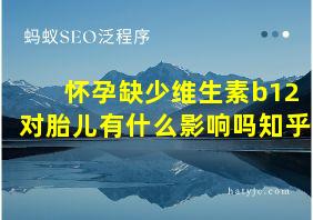 怀孕缺少维生素b12对胎儿有什么影响吗知乎