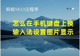 怎么在手机键盘上换输入法设置图片显示