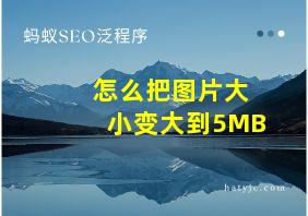 怎么把图片大小变大到5MB