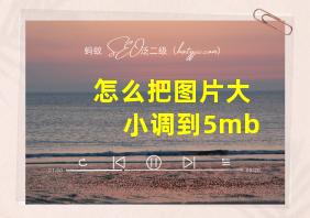 怎么把图片大小调到5mb