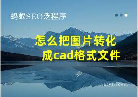 怎么把图片转化成cad格式文件