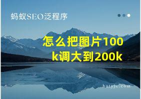 怎么把图片100k调大到200k