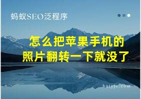 怎么把苹果手机的照片翻转一下就没了