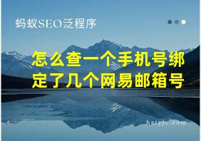 怎么查一个手机号绑定了几个网易邮箱号