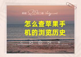 怎么查苹果手机的浏览历史