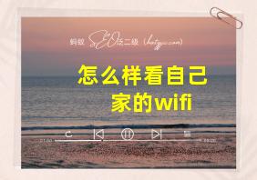 怎么样看自己家的wifi