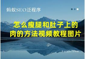 怎么瘦腿和肚子上的肉的方法视频教程图片