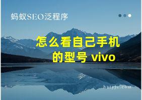 怎么看自己手机的型号 vivo