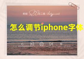 怎么调节iphone字体