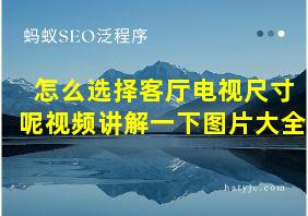 怎么选择客厅电视尺寸呢视频讲解一下图片大全