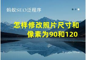 怎样修改照片尺寸和像素为90和120