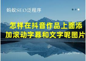 怎样在抖音作品上面添加滚动字幕和文字呢图片