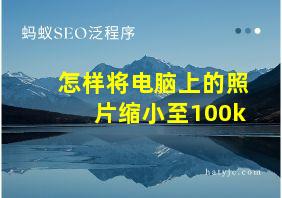 怎样将电脑上的照片缩小至100k