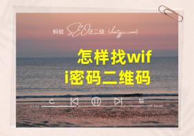 怎样找wifi密码二维码