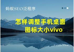 怎样调整手机桌面图标大小vivo