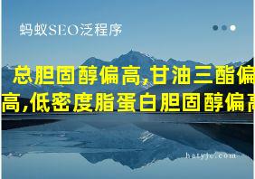 总胆固醇偏高,甘油三酯偏高,低密度脂蛋白胆固醇偏高