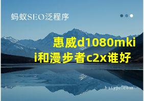 惠威d1080mkii和漫步者c2x谁好