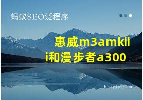 惠威m3amkiii和漫步者a300