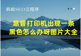 惠普打印机出现一条黑色怎么办呀图片大全