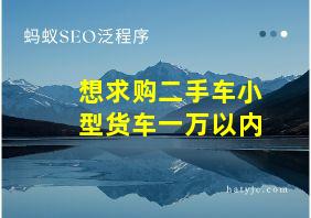 想求购二手车小型货车一万以内