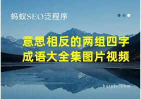 意思相反的两组四字成语大全集图片视频