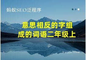 意思相反的字组成的词语二年级上