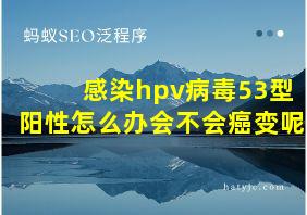 感染hpv病毒53型阳性怎么办会不会癌变呢