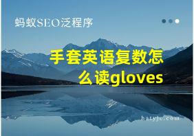 手套英语复数怎么读gloves