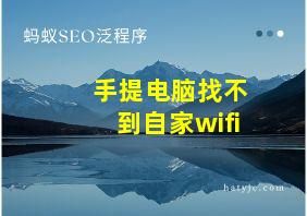 手提电脑找不到自家wifi