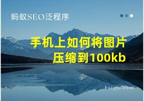 手机上如何将图片压缩到100kb