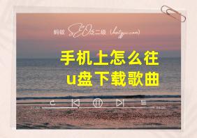 手机上怎么往u盘下载歌曲