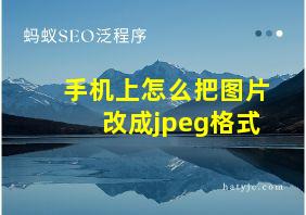 手机上怎么把图片改成jpeg格式