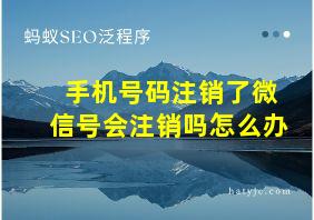 手机号码注销了微信号会注销吗怎么办