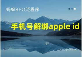 手机号解绑apple id