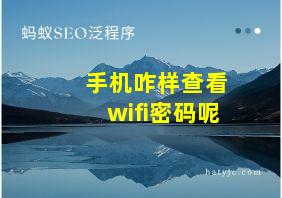 手机咋样查看wifi密码呢